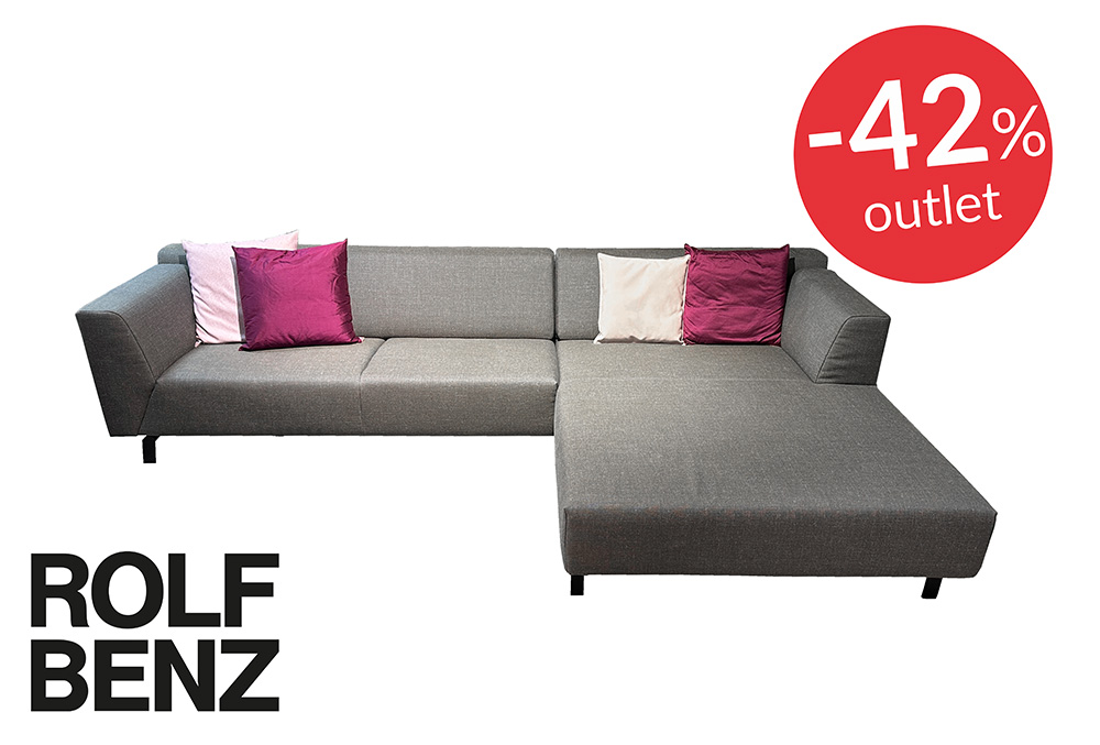 Ecksofa «Linea» von Rolf Benz – Modernes Design in Grau