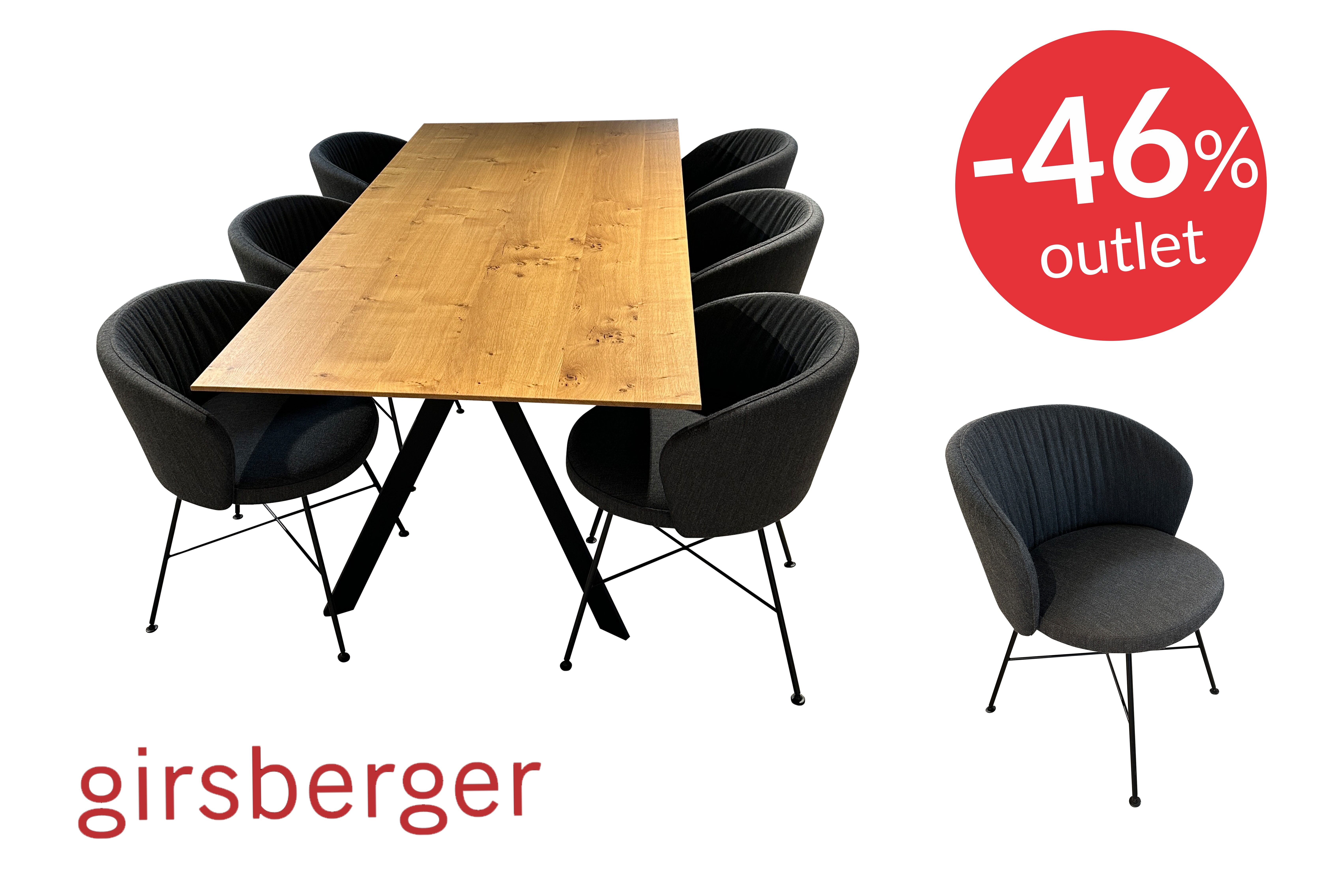 Esstisch und 6 Stühle der Marke «Girsberger»