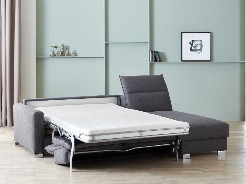 Bettsofa Florenz von der Designermarke Bali in hellgrau